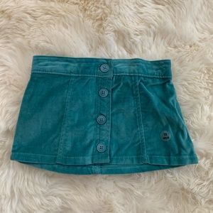 Girl button blue skirt